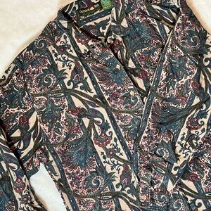 OUTBACK RED VINTAGE PAISLEY BUTTON UP